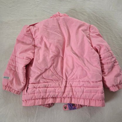90s Vintage Pink Heart Coat 2t/3t *flaw
