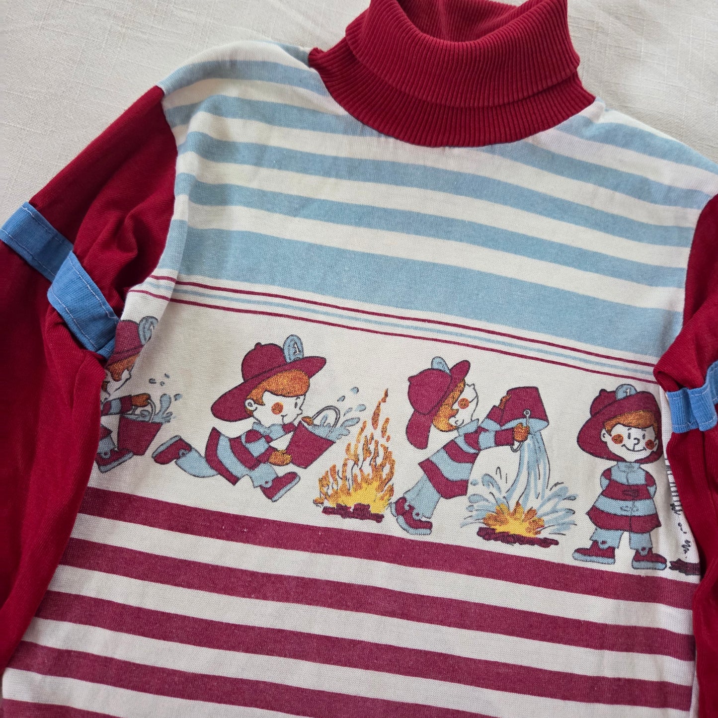 80s Vintage Firefighter Turtleneck 4t
