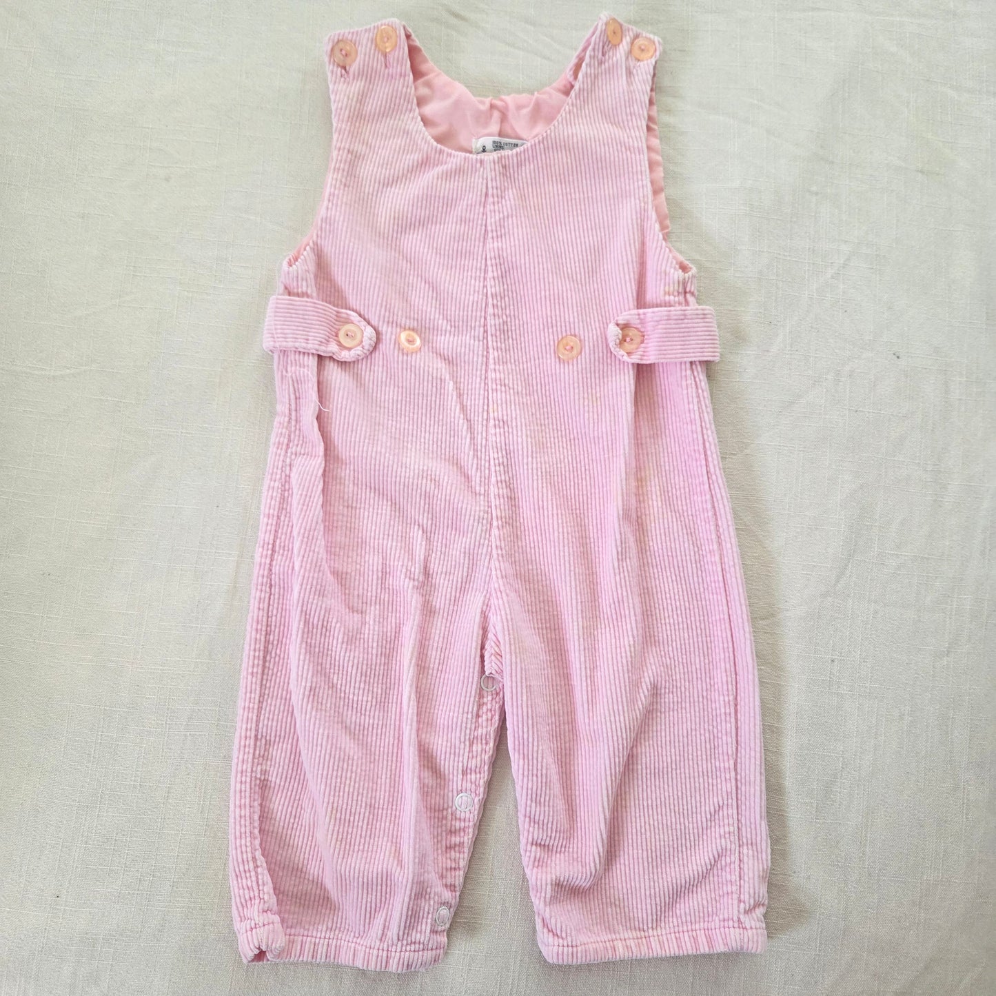 70s Vintage Pink Cord Pantsuit 6-9 months