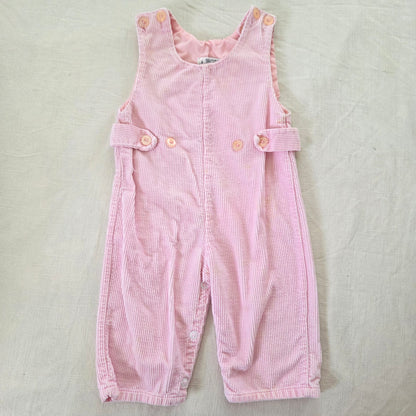 70s Vintage Pink Cord Pantsuit 6-9 months