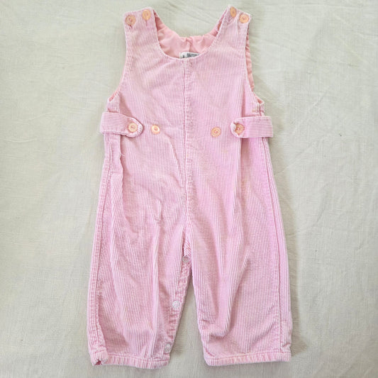 70s Vintage Pink Cord Pantsuit 6-9 months