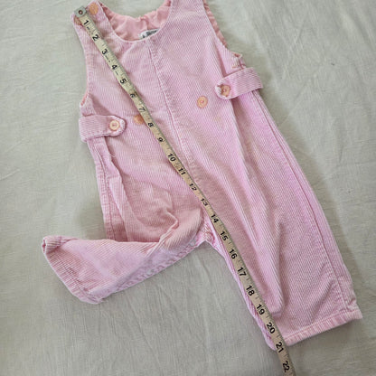 70s Vintage Pink Cord Pantsuit 6-9 months
