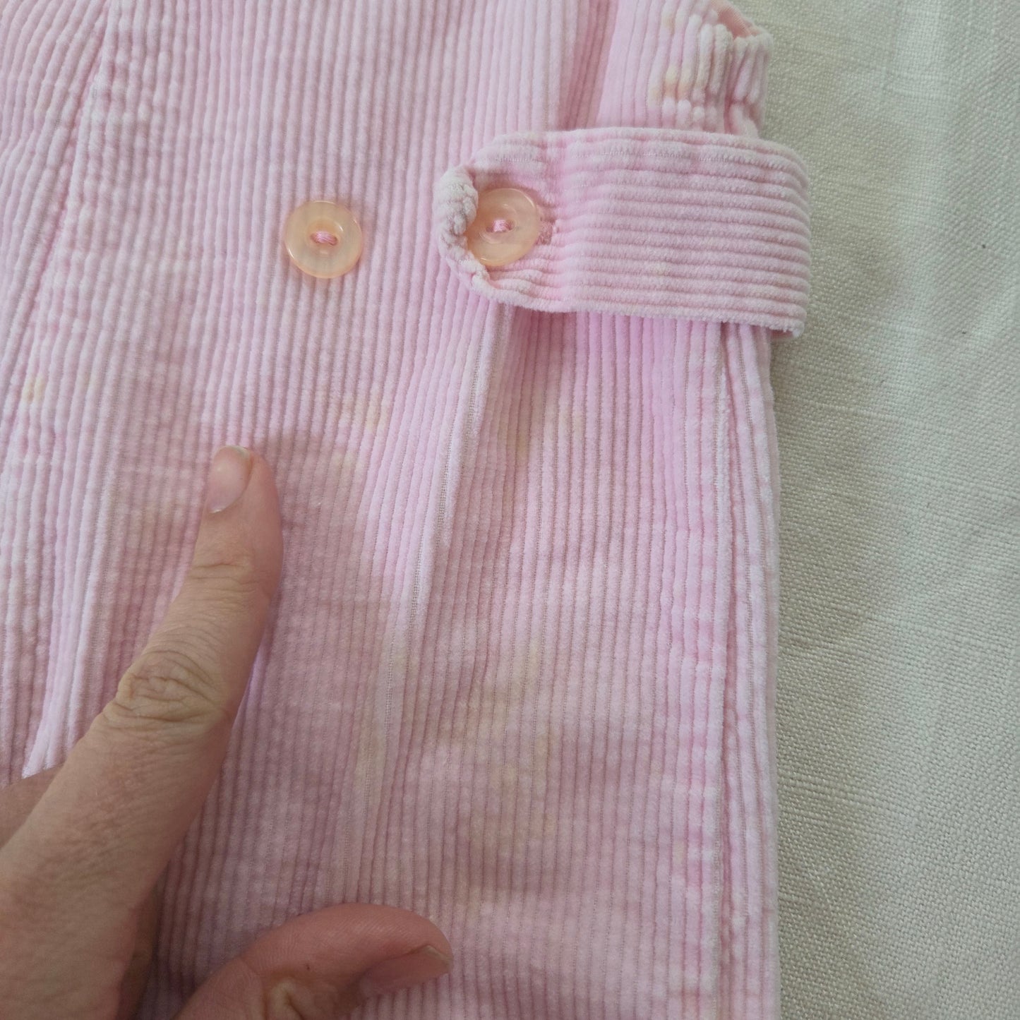 70s Vintage Pink Cord Pantsuit 6-9 months