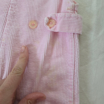 70s Vintage Pink Cord Pantsuit 6-9 months
