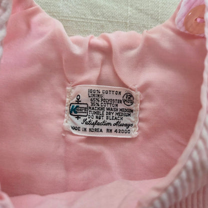 70s Vintage Pink Cord Pantsuit 6-9 months