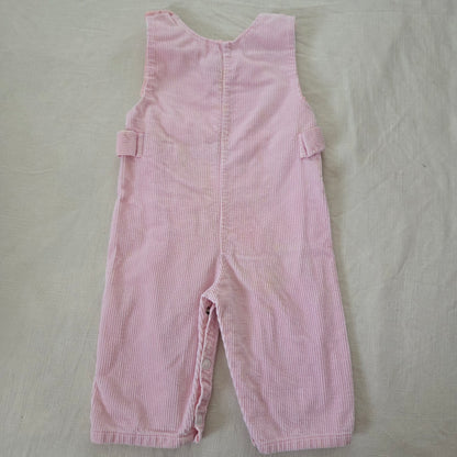 70s Vintage Pink Cord Pantsuit 6-9 months