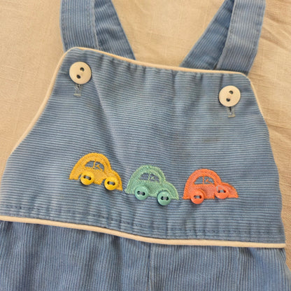 80s Vintage Healthtex Cars Footed Overalls 6-9 months