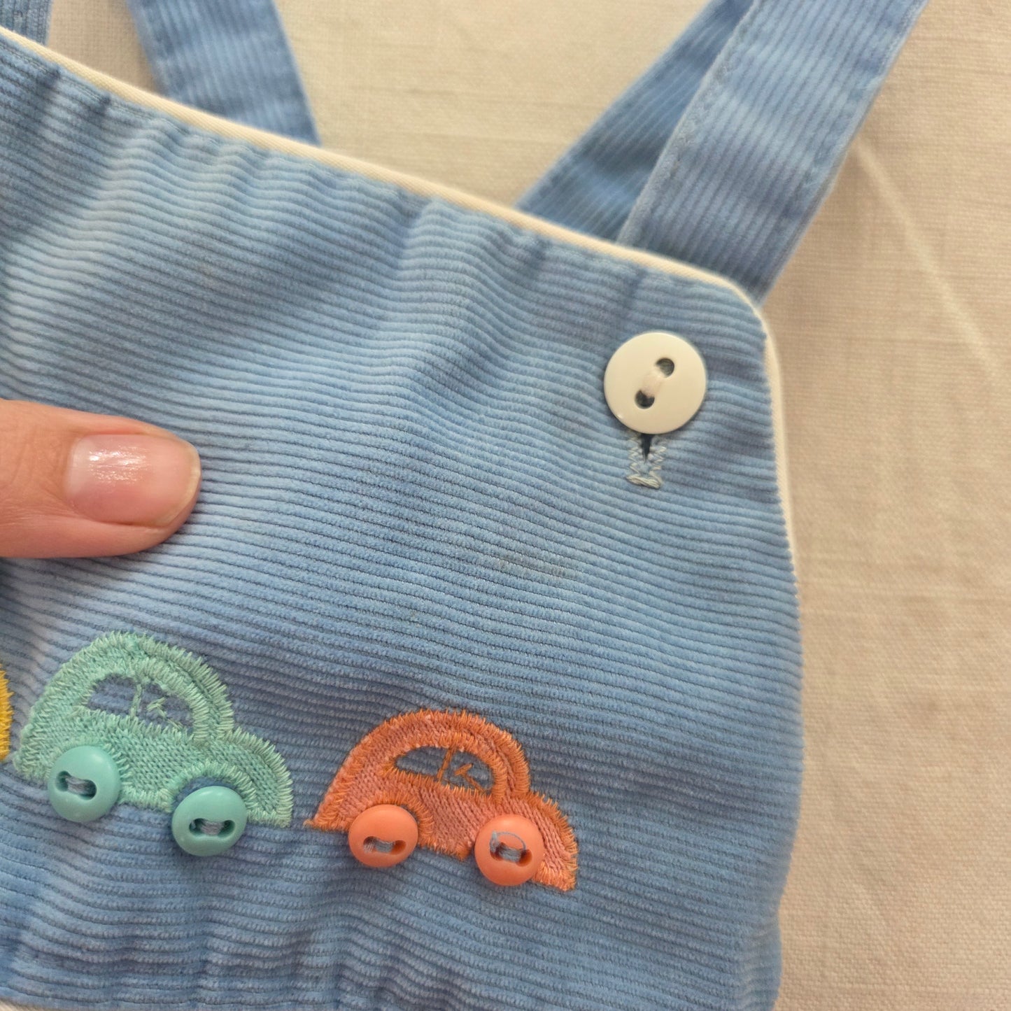 80s Vintage Healthtex Cars Footed Overalls 6-9 months