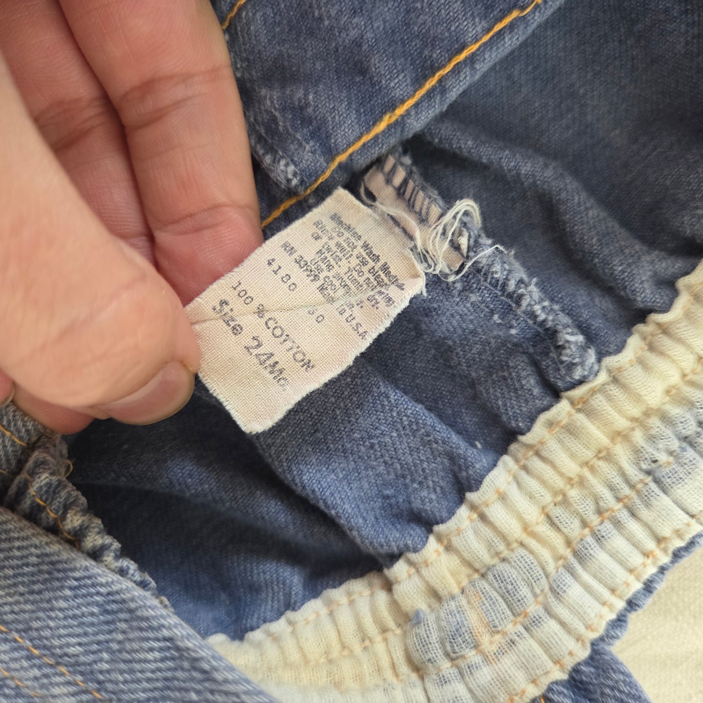 70s Vintage Denim Wide Leg Overalls 12 months