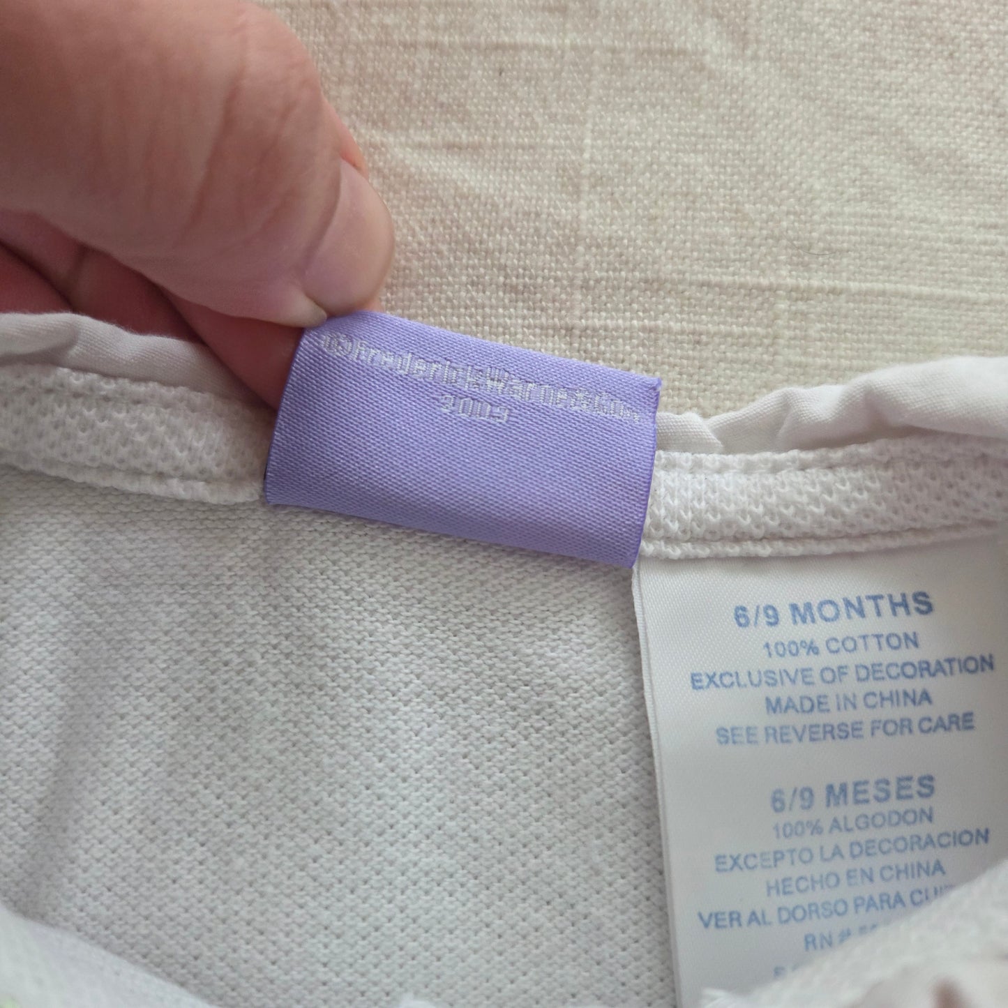 Y2K Peter Rabbit Embroidered Shirt 3-6 months