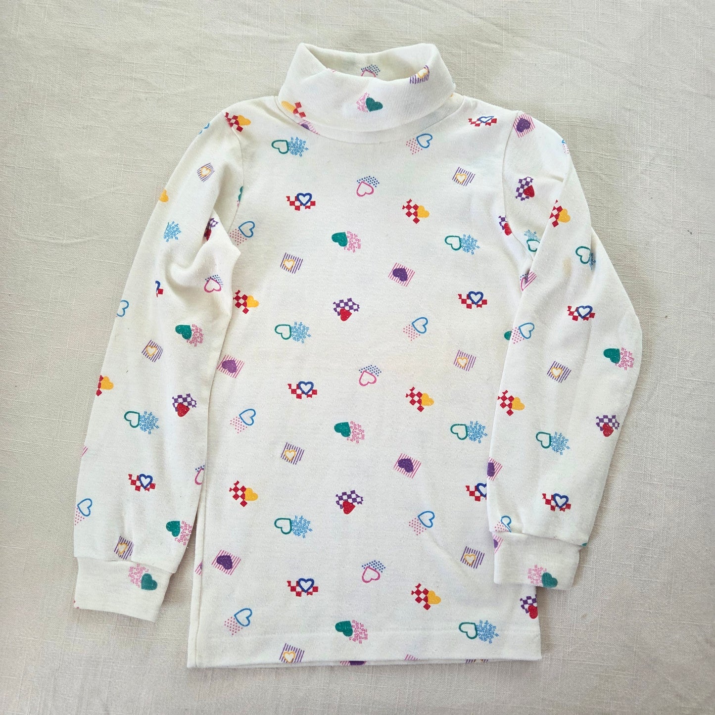 80s Healthtex Heart Turtleneck 4t/5t