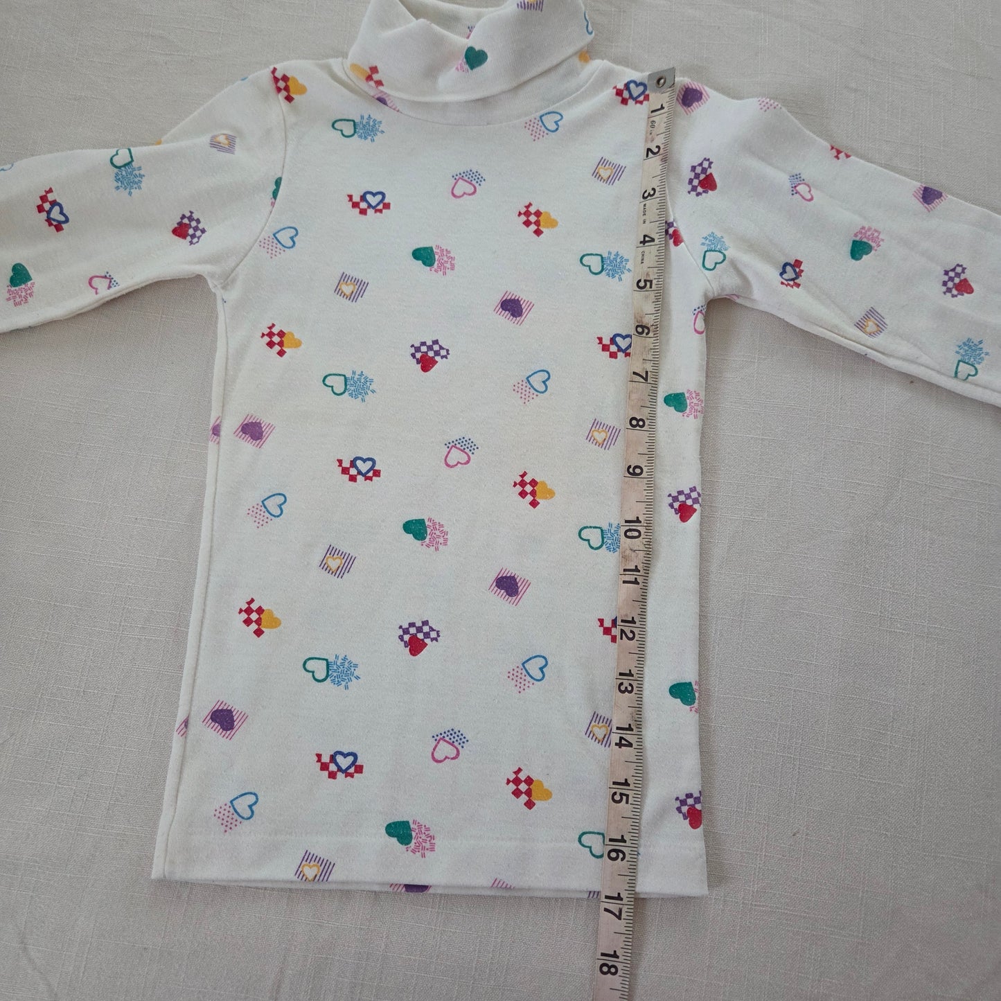 80s Healthtex Heart Turtleneck 4t/5t