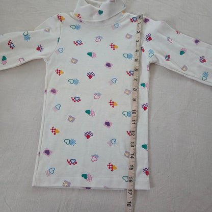 80s Healthtex Heart Turtleneck 4t/5t