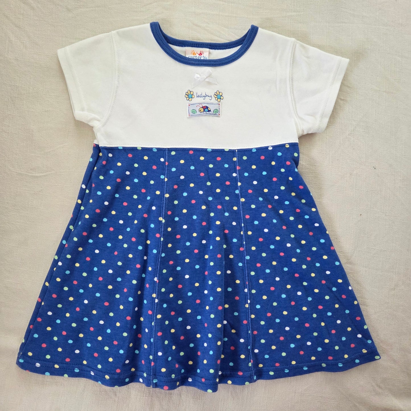 90s/Y2k Vintage Ladybug Polka Dot Dress 5t