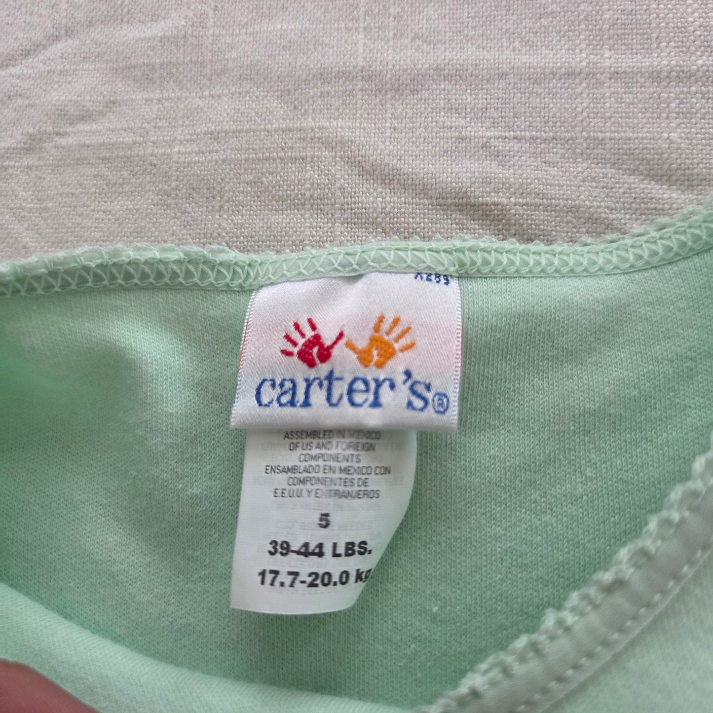 90s/Y2k Vintage Flower Embroidered Green Dress 5t