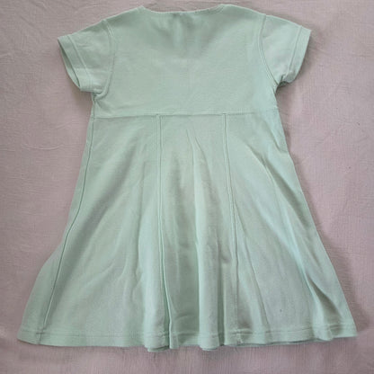 90s/Y2k Vintage Flower Embroidered Green Dress 5t