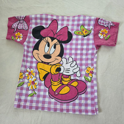 90s Vintage AOP Minnie Mouse Tee 4t/5t