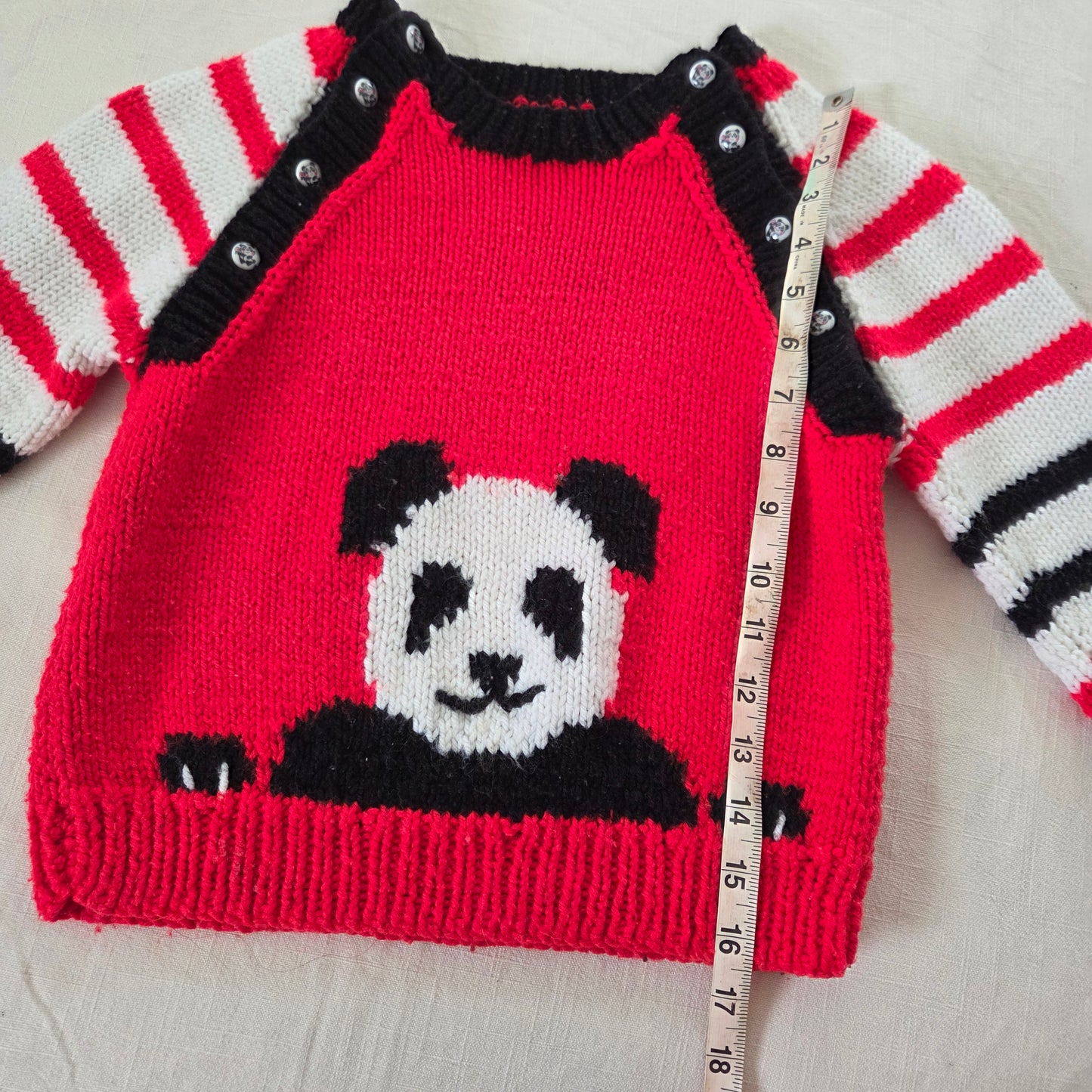 80s/90s Vintage Panda Knit Sweater 4t/5t