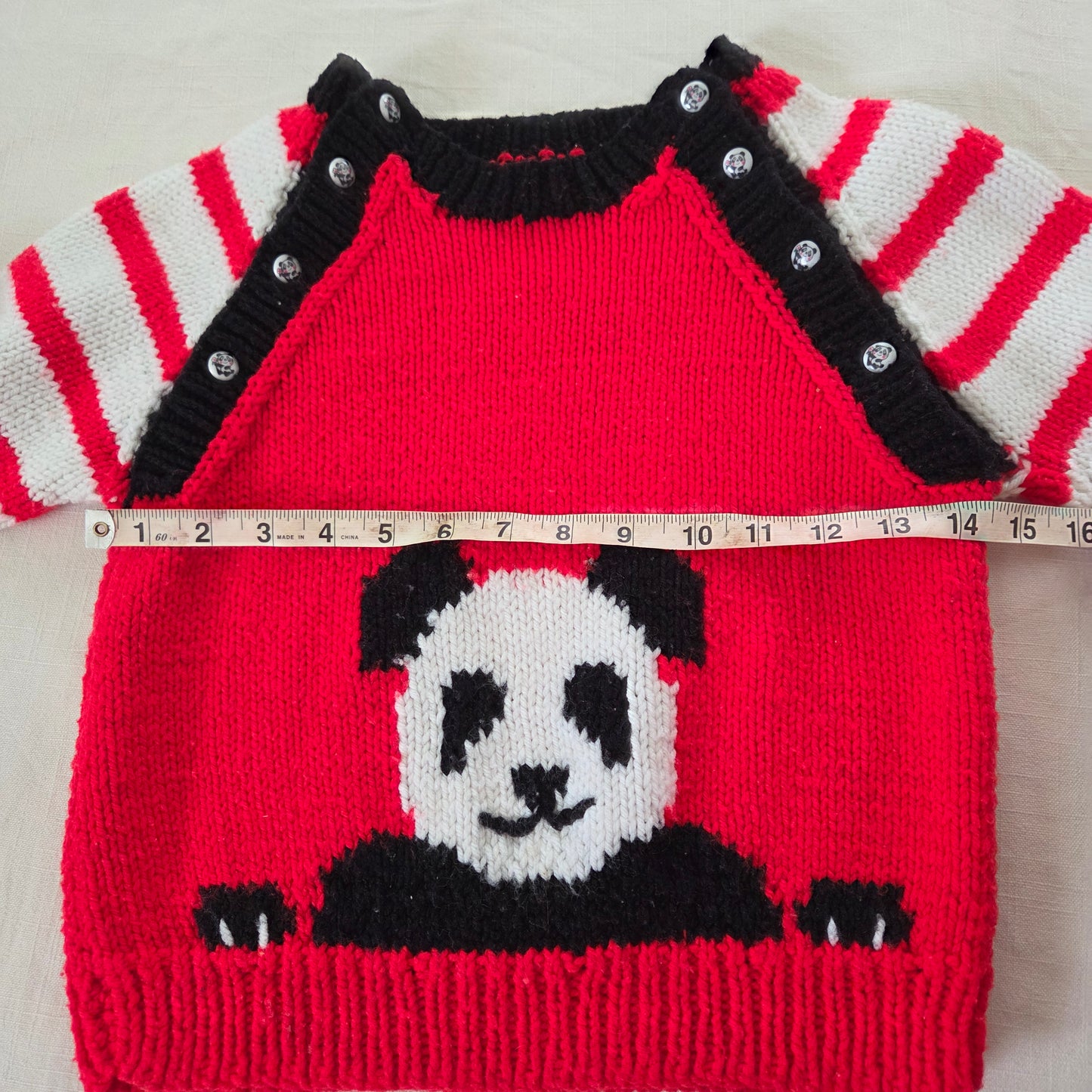 80s/90s Vintage Panda Knit Sweater 4t/5t