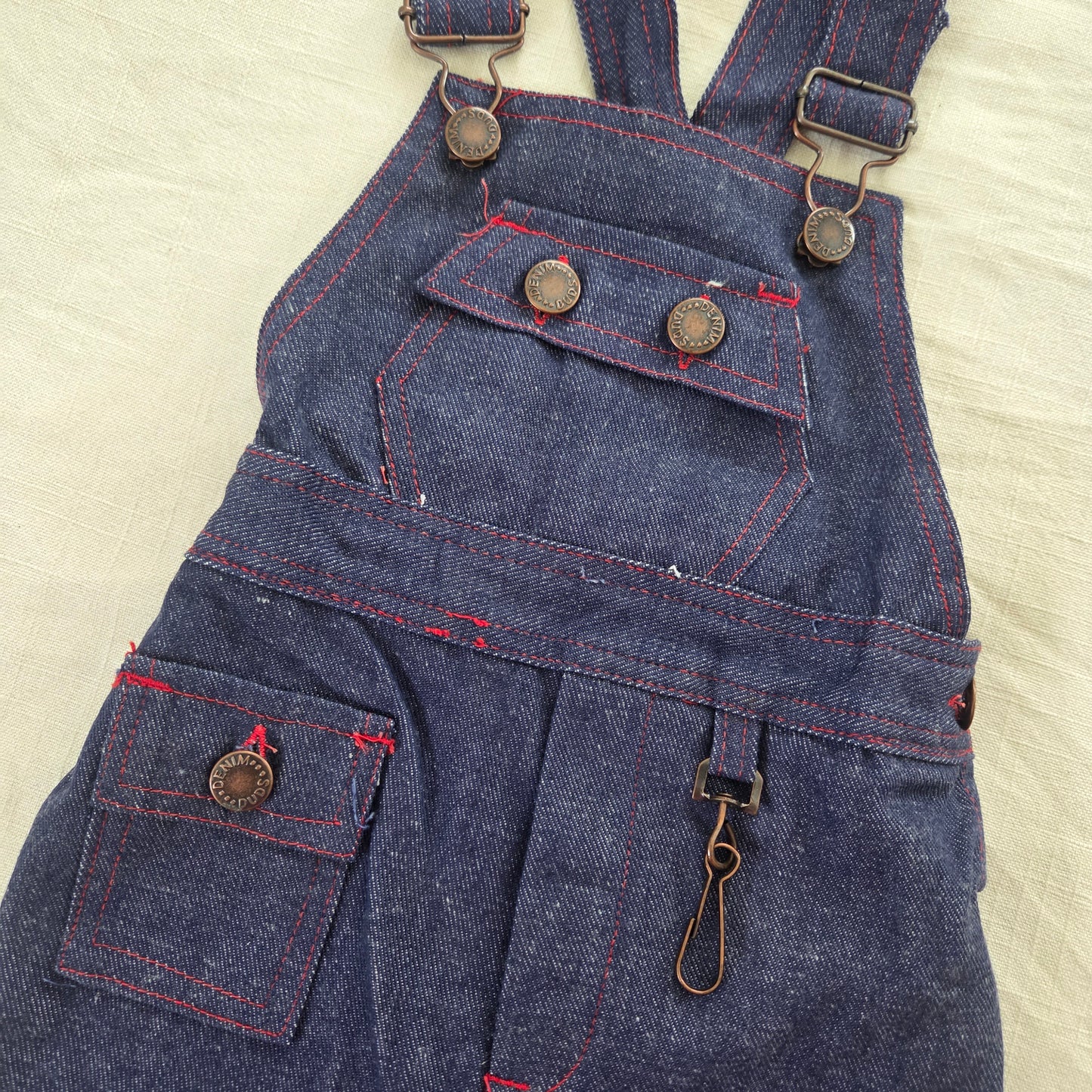 70s/80s Vintage Flared Denim Overalls 3t