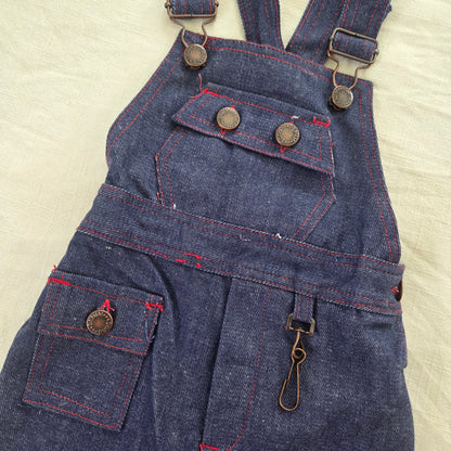 70s/80s Vintage Flared Denim Overalls 3t