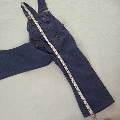 70s/80s Vintage Flared Denim Overalls 3t