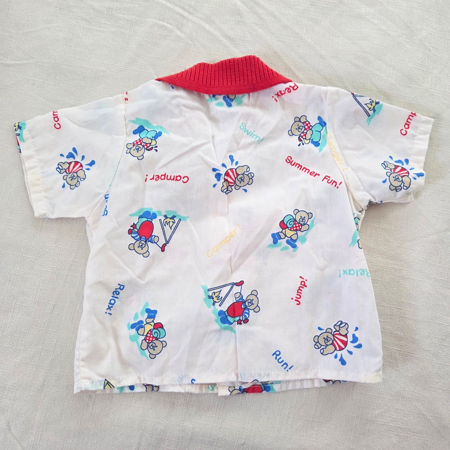 80s Healthtex Camping Bear Shirt 12-18 months