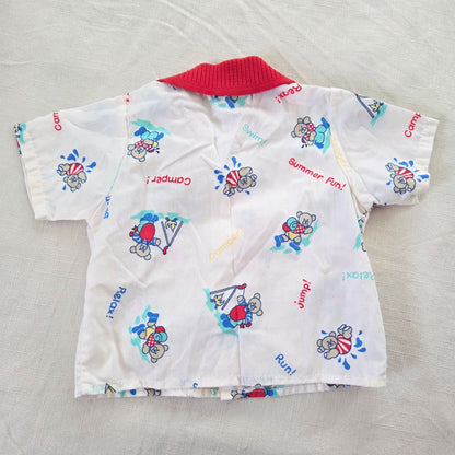 80s Healthtex Camping Bear Shirt 12-18 months