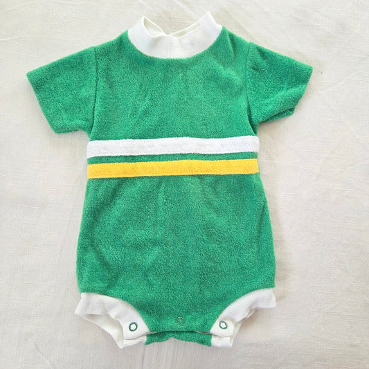 80s Vintage Terrycloth Romper Newborn
