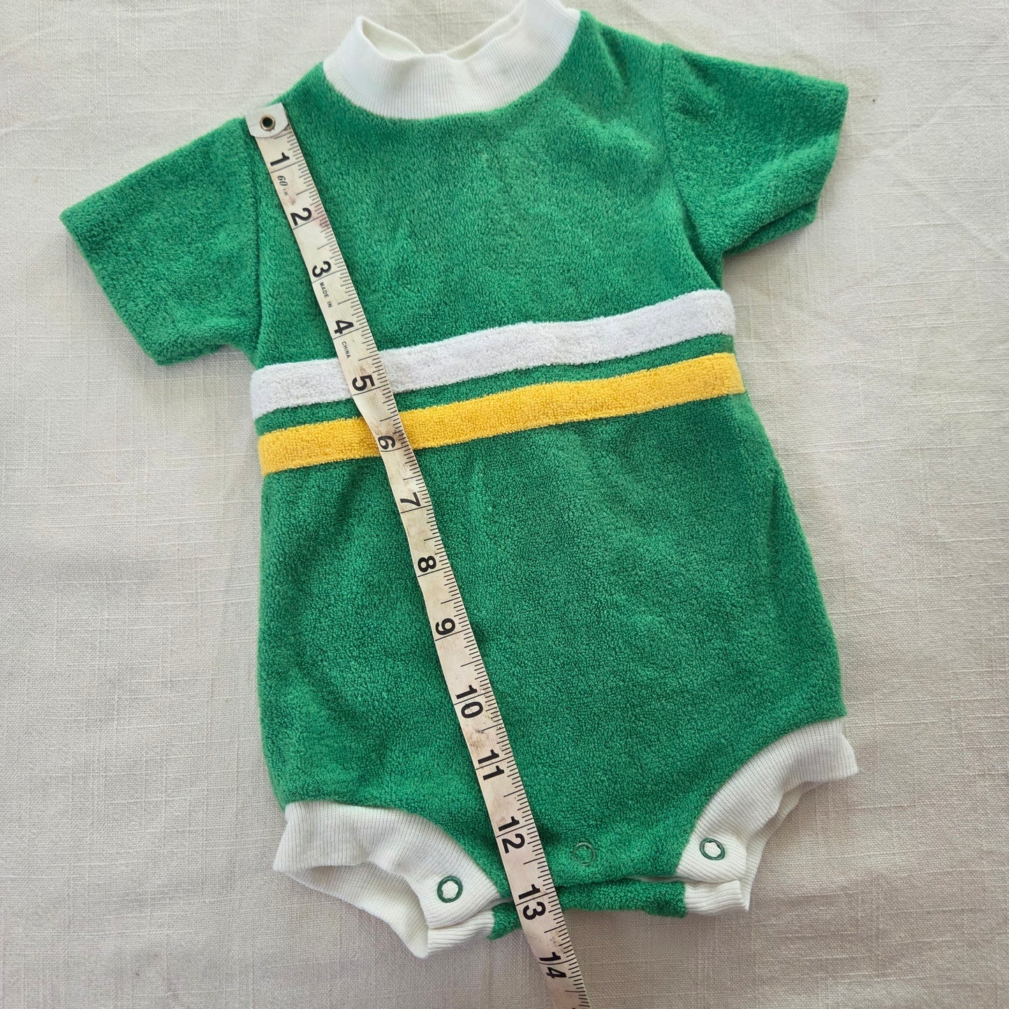 80s Vintage Terrycloth Romper Newborn