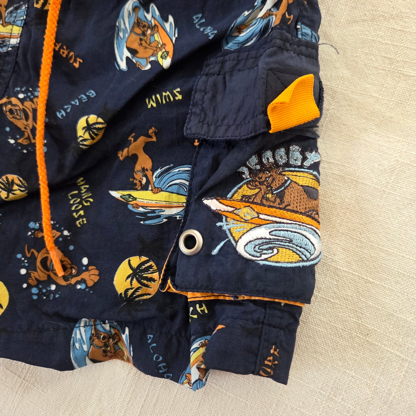 Y2k Vintage Scooby Doo Swim Trunks 3t