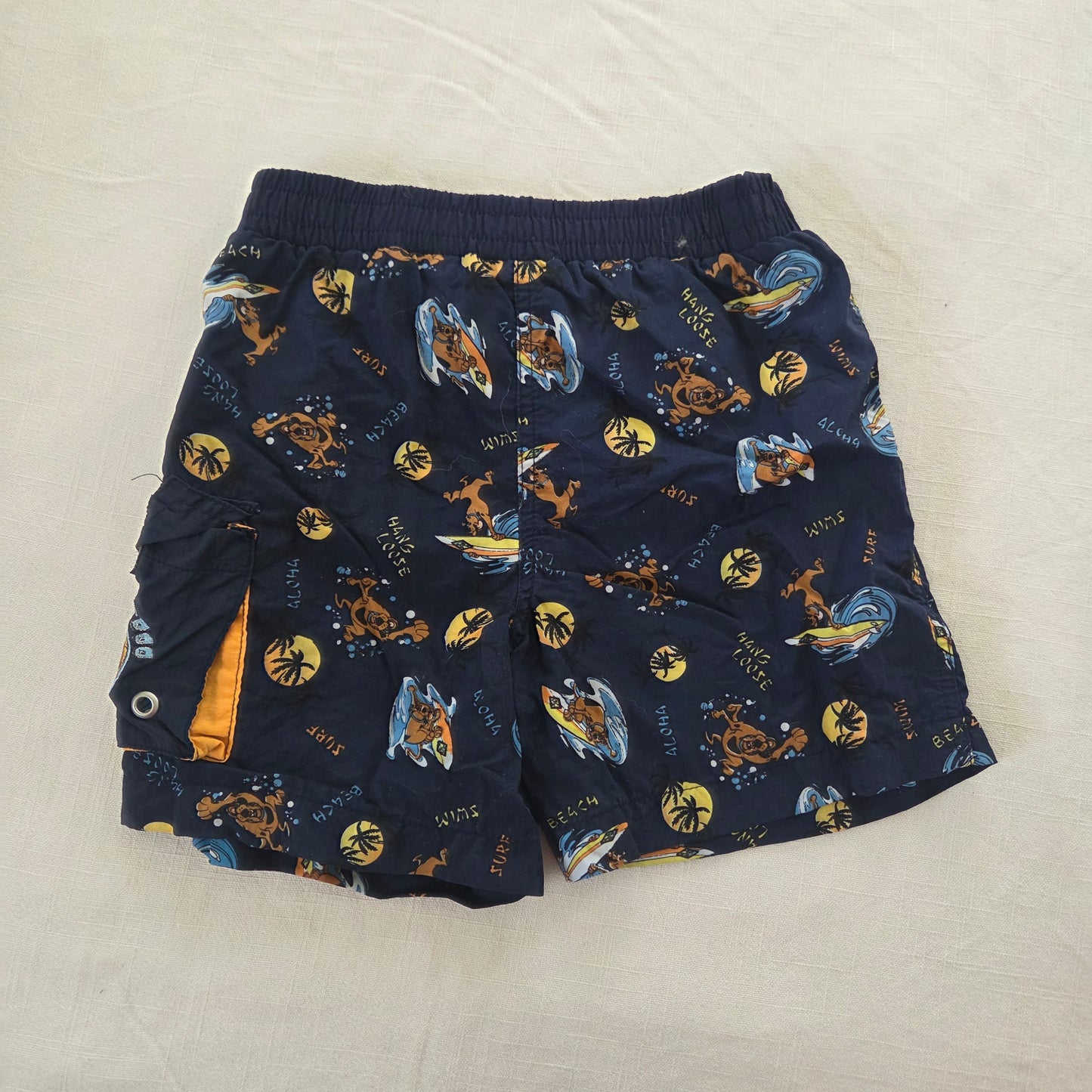 Y2k Vintage Scooby Doo Swim Trunks 3t
