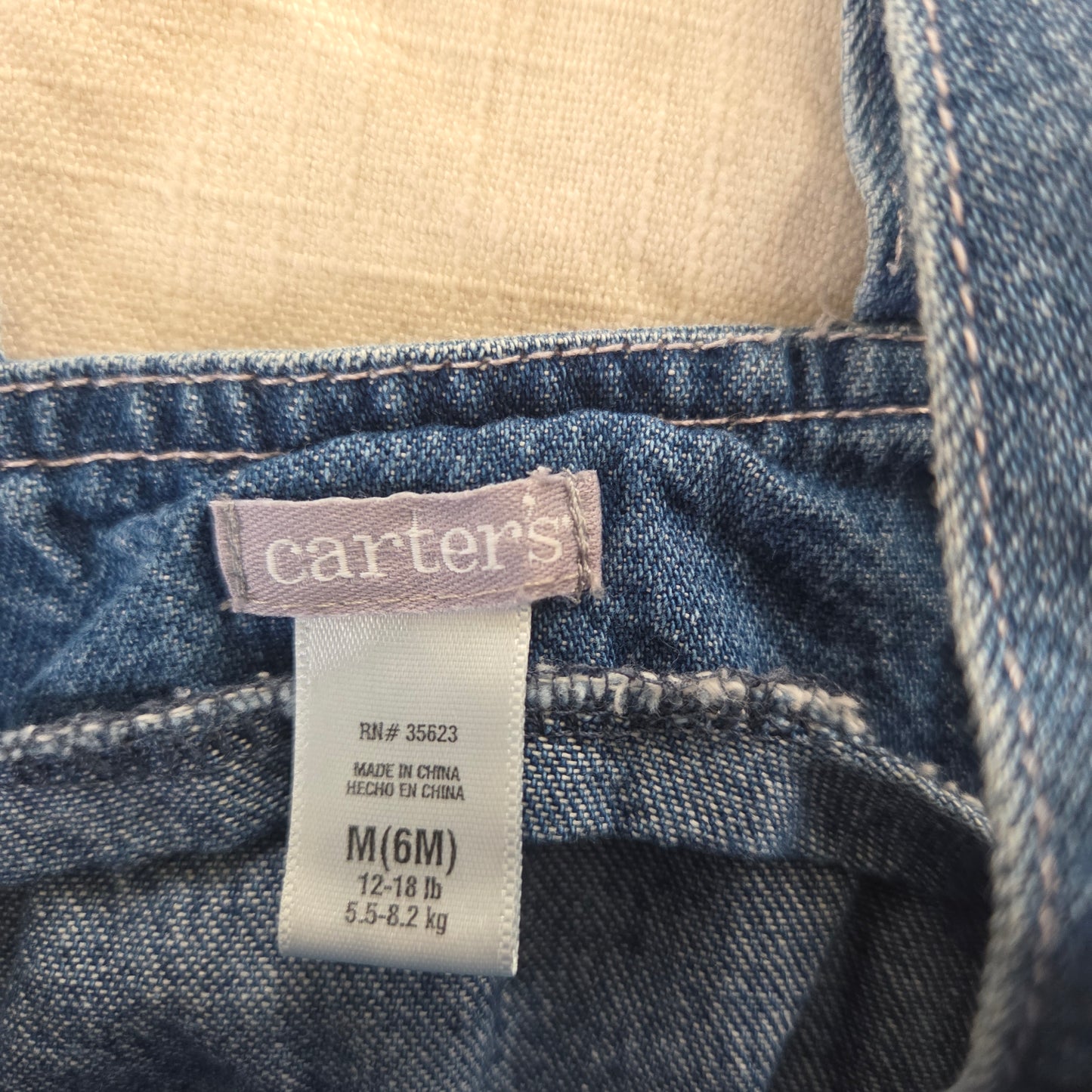 Y2k Vintage Embroidered Denim Dress 6 months