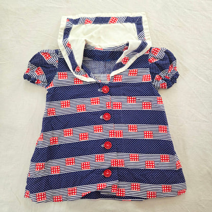 80s Vintage Nautical Tunic Top 2t/3t