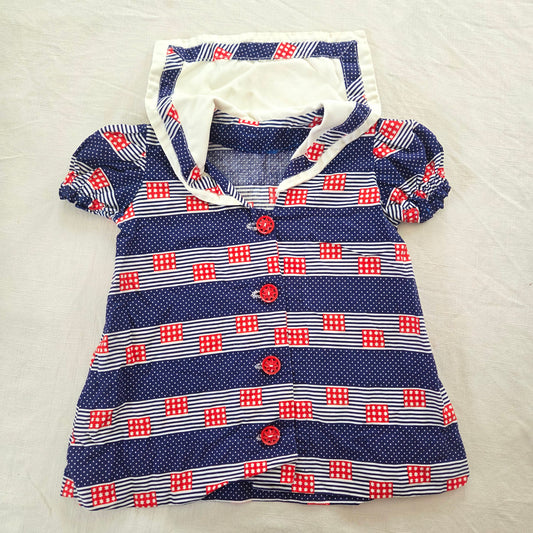 80s Vintage Nautical Tunic Top 2t/3t
