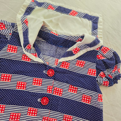 80s Vintage Nautical Tunic Top 2t/3t