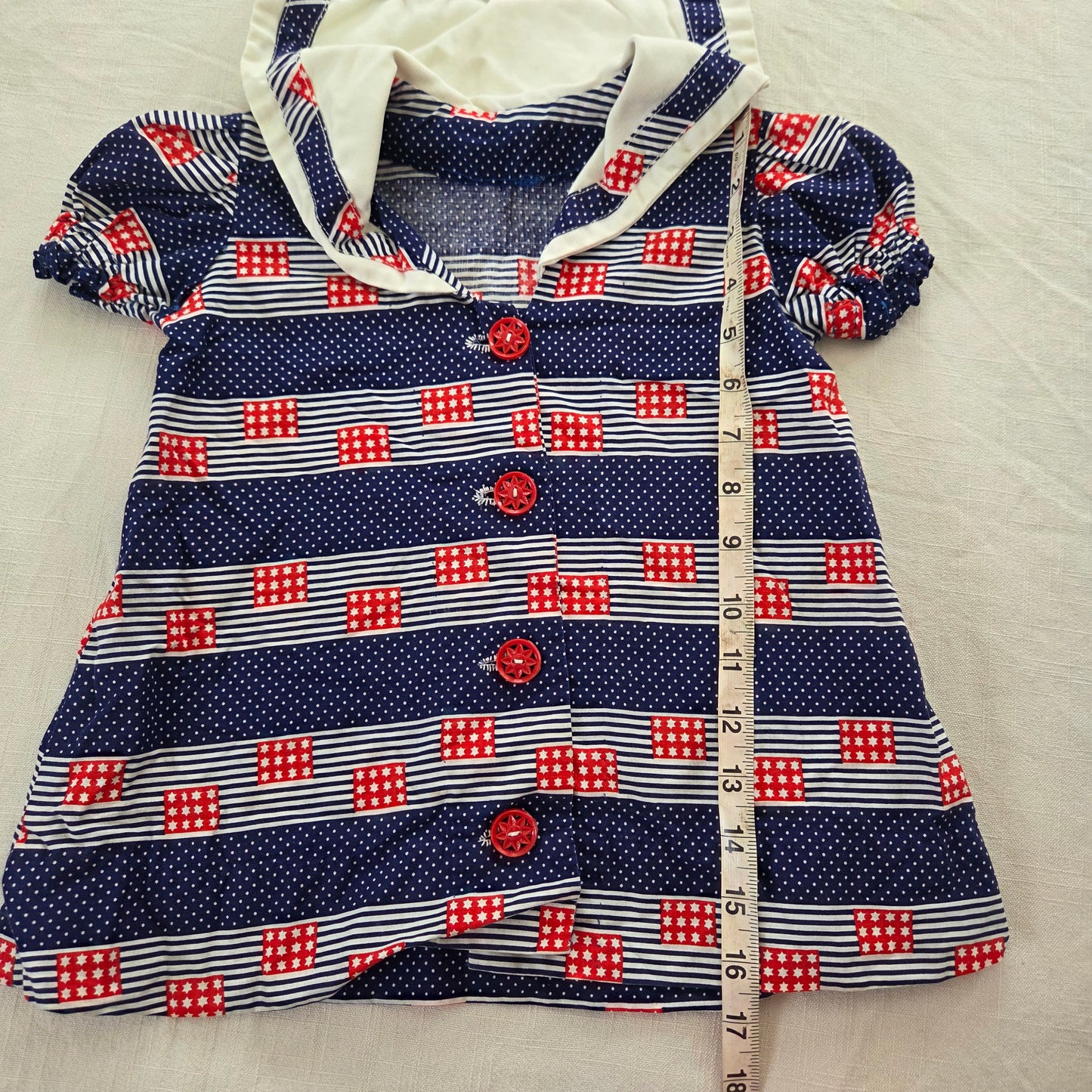80s Vintage Nautical Tunic Top 2t/3t