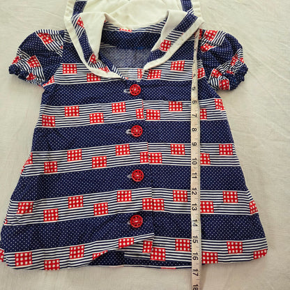 80s Vintage Nautical Tunic Top 2t/3t
