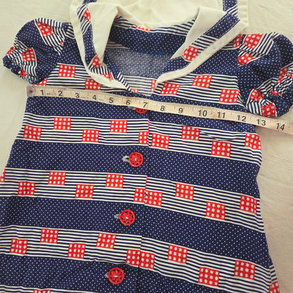80s Vintage Nautical Tunic Top 2t/3t