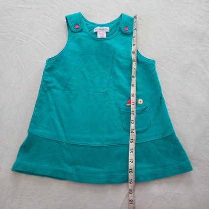 90s Vintage Gymboree Teal Cotton Dress 2t/3t