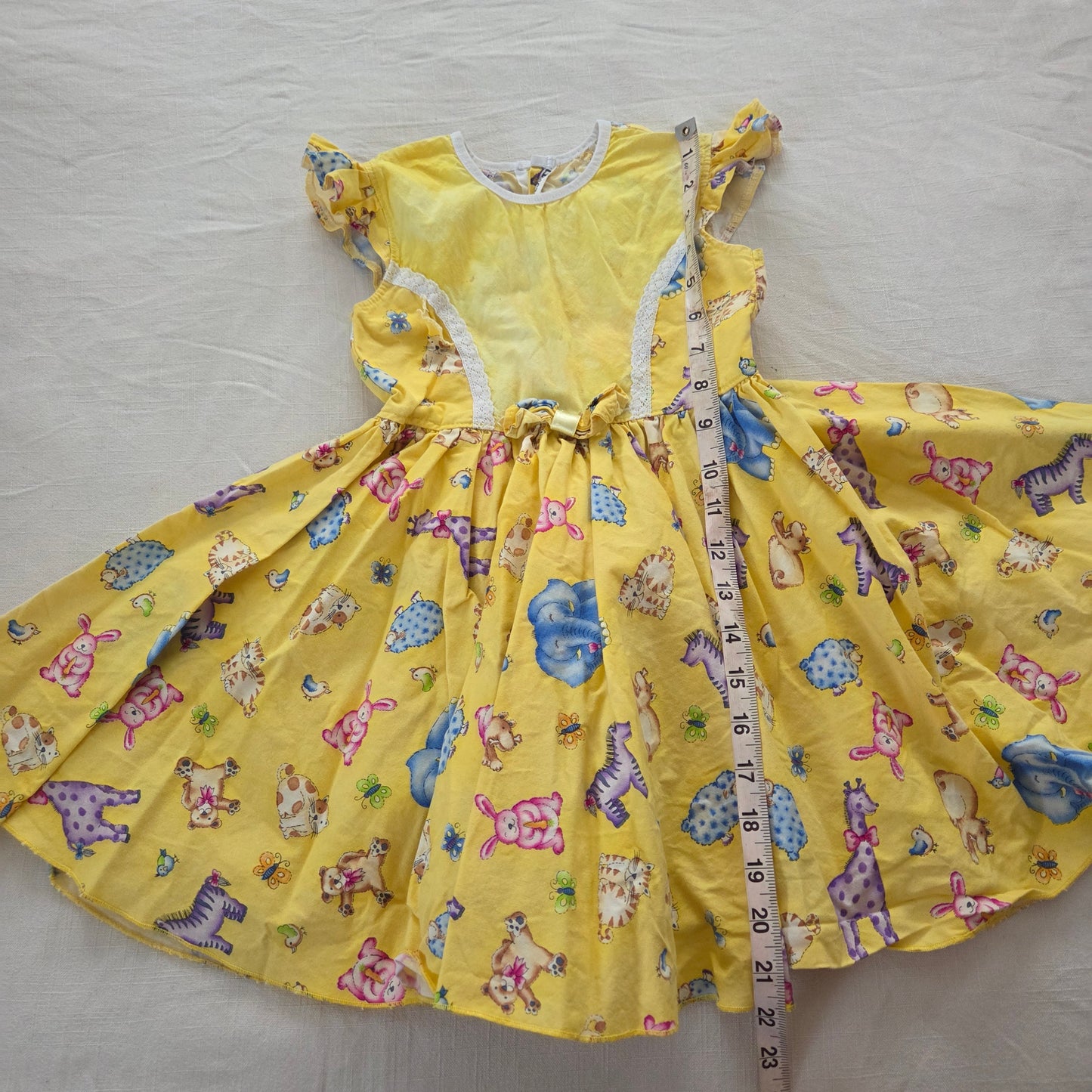90s/Y2k Vintage Animals Full Circle Dress 4t