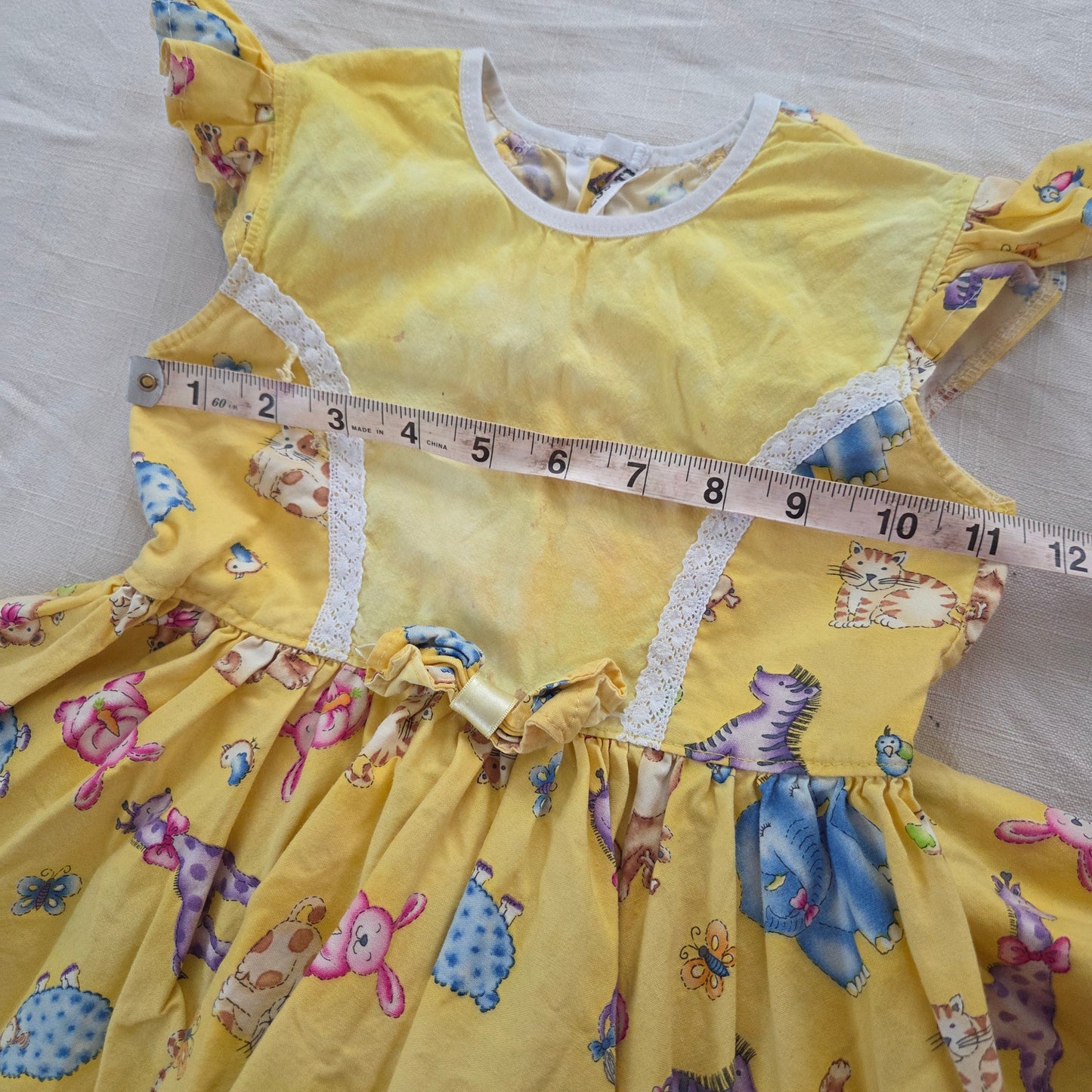 90s/Y2k Vintage Animals Full Circle Dress 4t