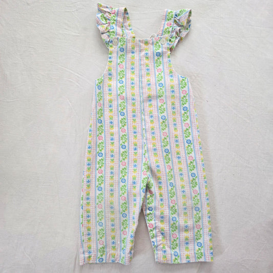 70s Vintage Healthtex Floral Overalls 12-18 months