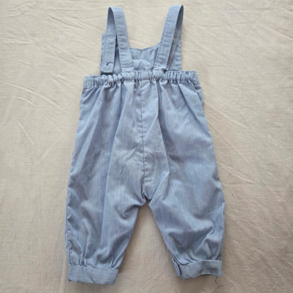 80s Vintage Toy Block Overalls 6-9 months