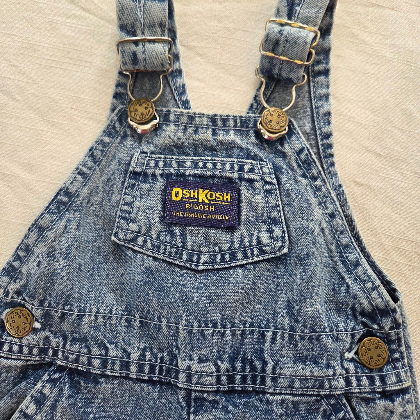 80s Vintage Oshkosh Acid Wash Overalls 12 months