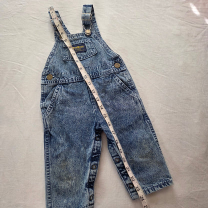 80s Vintage Oshkosh Acid Wash Overalls 12 months
