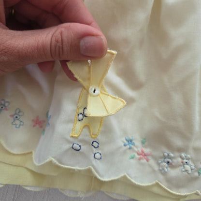 80s Vintage Windmill Yellow Short Dress 3-6 months