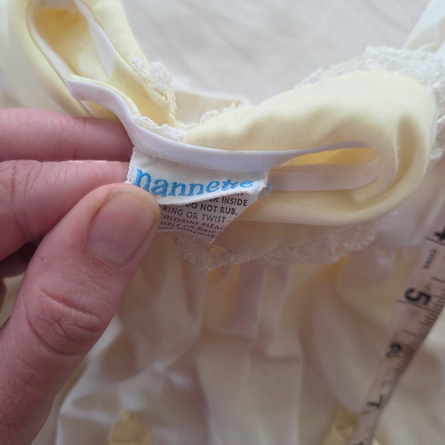 80s Vintage Windmill Yellow Short Dress 3-6 months