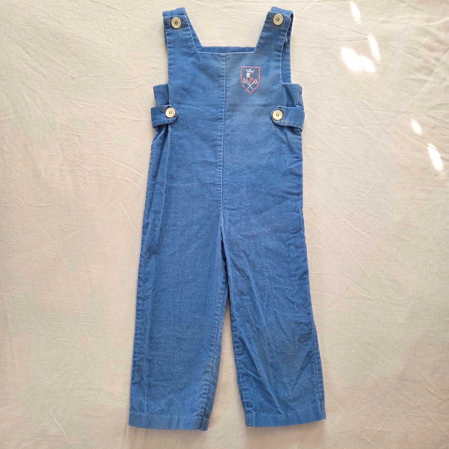 70s Vintage Blue Crest Embroidered Long Jon 3t