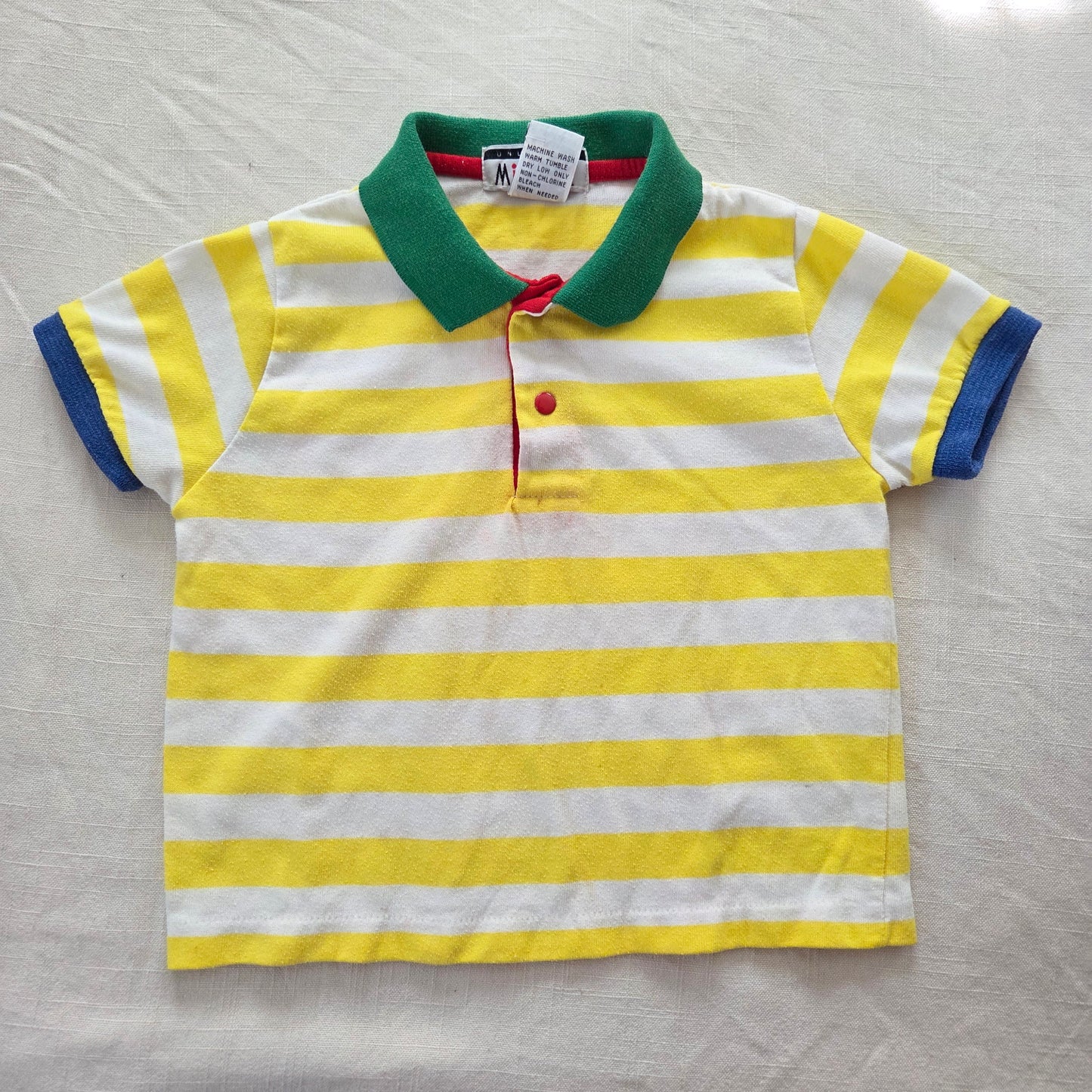 90s Vintage Yellow Striped Shirt 2t/3t
